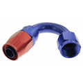 06 150 DEGREE FEMALE ALUMINUM HOSE END RED&BLUE