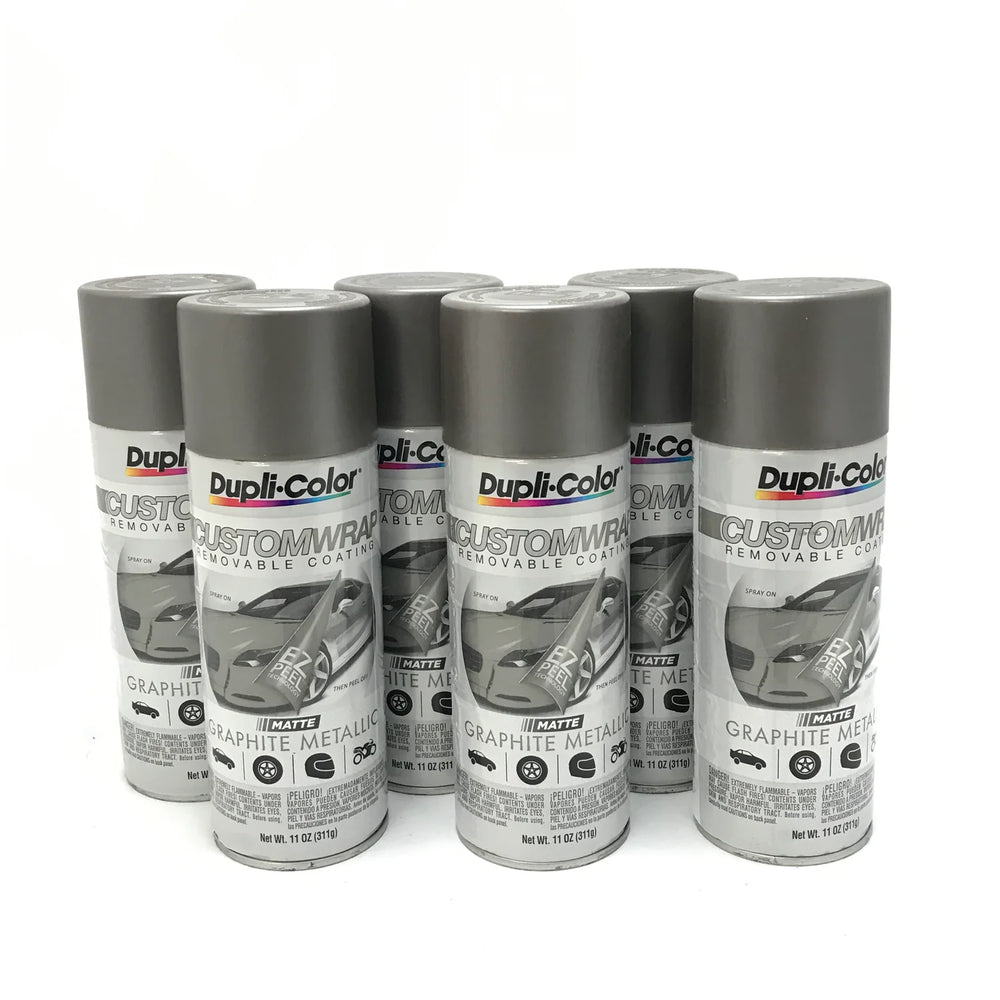 CUSTOM WRAP REMOVABLE COATING MATTE GRAPHITE METALLIC 11 OZ AEROSOL