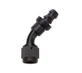 Pushlock Hose End Black 150 Deg Elbow -6