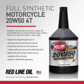 Red Line 20W50 Motorcycle Oil - Quart