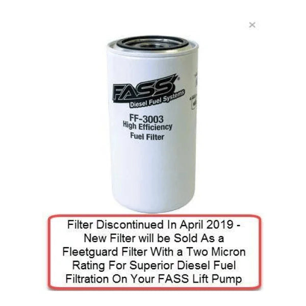 ~(1.2 lbs. 7X3X3)~ Grey Titanium Fuel Filter 5 Micron