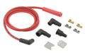 Single Wire Replacement Kit Staight And 90 Degree Spark Plug Boots Universal Red Universal Single Wire Replacement Kit, Straight And 90 Degree Spark Plug Boots, 60 In, 8Mm, 500 Ohms Per Ft, Red ACCEL