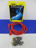 Single Wire Replacement Kit Staight And 90 Degree Spark Plug Boots Universal Red Universal Single Wire Replacement Kit, Straight And 90 Degree Spark Plug Boots, 60 In, 8Mm, 500 Ohms Per Ft, Red ACCEL