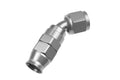 08 AN 45 DEGREE PTFE REUSABLE HOSE END CLEAR