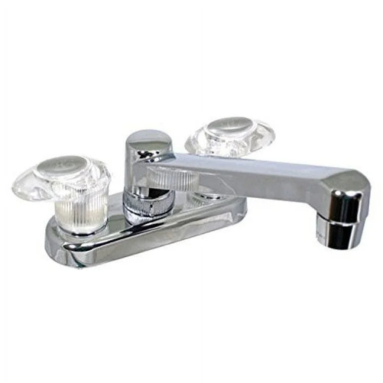 LEDGE FAUCET 4IN 2 LEVER 1/4 TURN PLASTIC CHROME