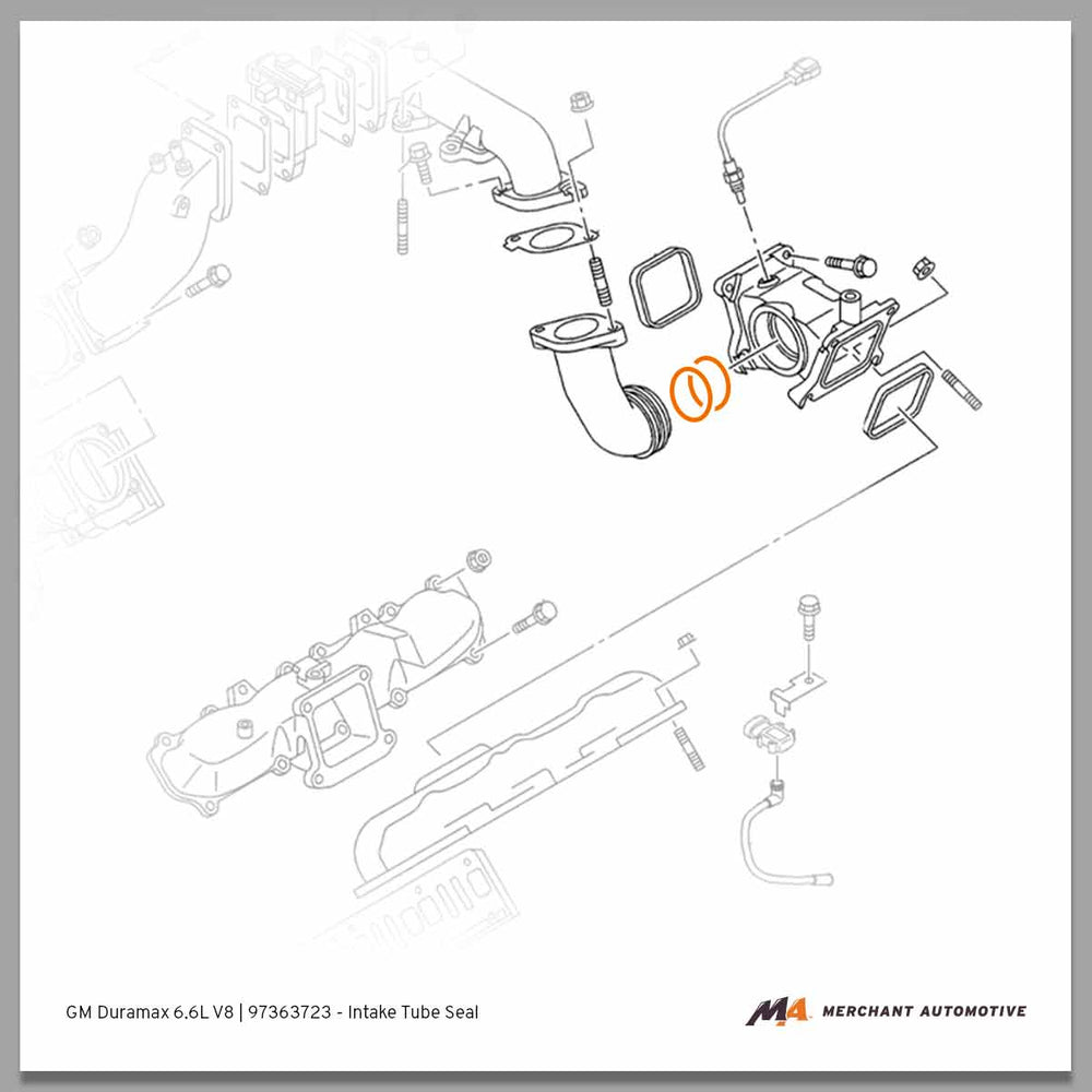 ~(1 lbs. 4X4X4)~ Intake Tube Seal Kit 2006-2010 Duramax LBZ/LMM Sold as one pair