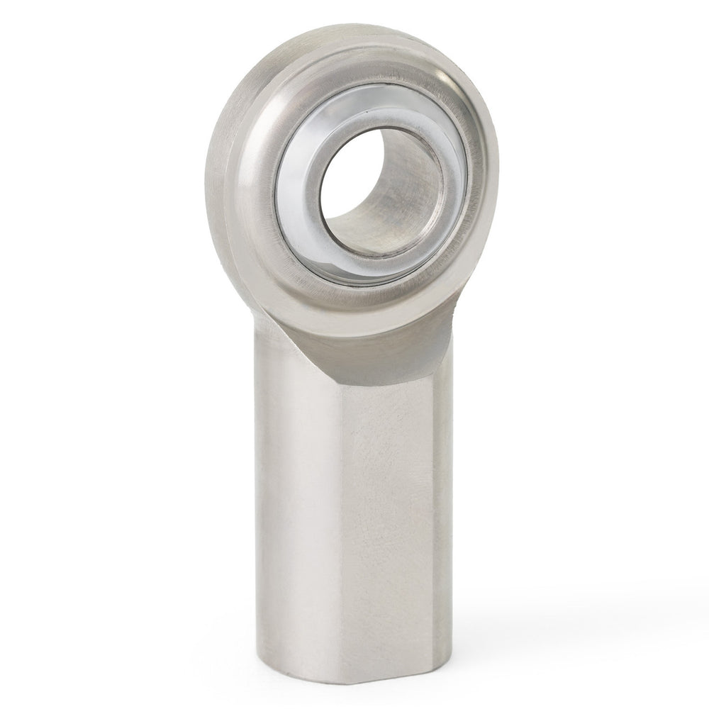 QA1 G Series 2-Pc Rod End - Female/Right Hand - .19in Bore x 3/16-24 w/Stud - Stainless Steel w/PTFE