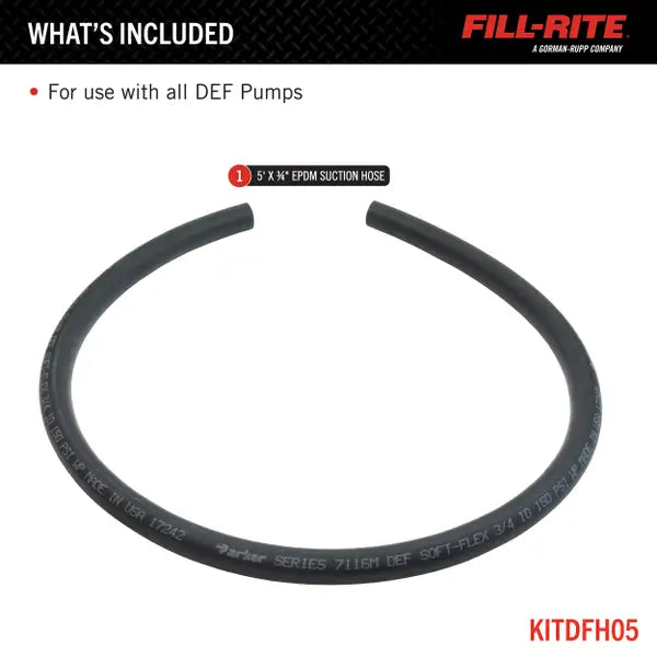 5' EPDM 3/4' SUCTION HOSE - CUT END