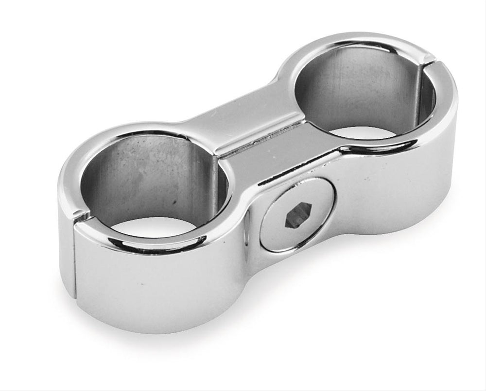 Bikers Choice Chrome Plain Oil Hose Separator For 2 Hoses