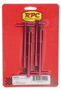 Red Aluminum T-Bar Wing Nut 4-3/4In With 1/4-20