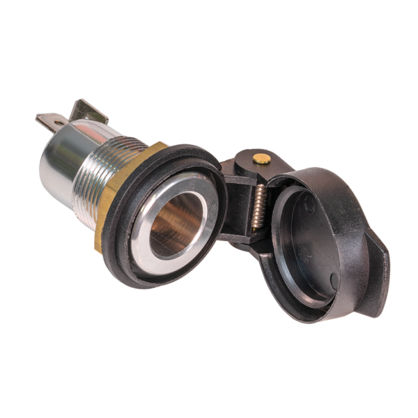 OPTIMATE CABLE ADAPTEREXTENDER SPRING LOADED DIN BIKE METAL SOCKET W/ BLADE & SPADE SOLDER
