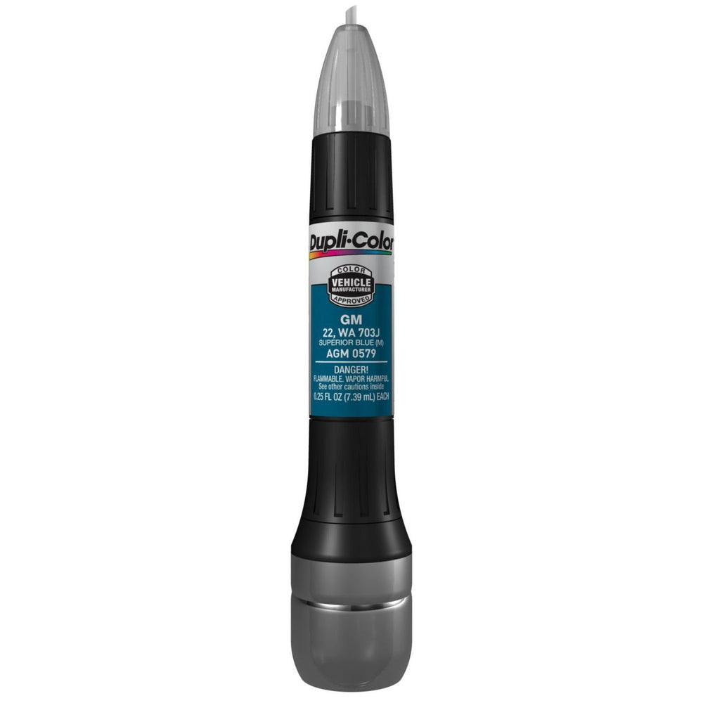 GENERAL MOTORS EXACTMATCH TOUCHUP PAINT; SUPERIOR BLUE (M);0.5 OZ. PENTIP/BRU