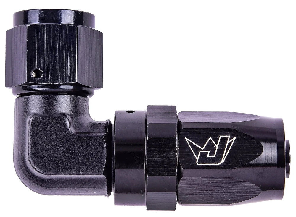 04 90 DEGREE FEMALE ALUMINUM HOSE END BLACK