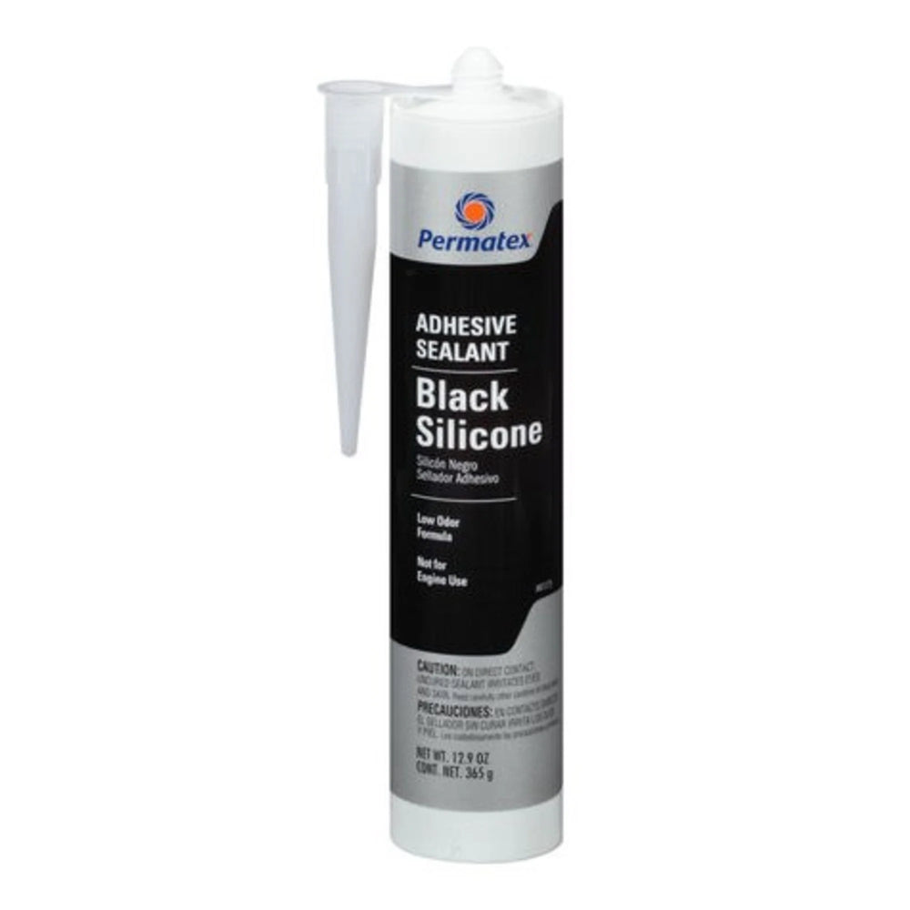 BLACK SILICONE RTV ADHESIVE SEALANT 12.9OZ TUBE