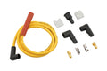 Single Wire Replacement Kit- Staight And 90 Degree Spark Plug Boots- Universal- Yellow Universal Single Wire Replacement Kit, Straight And 90 Degree Spark Plug Boots, 60 In, 8Mm, 500 Ohms Per Ft, Yellow ACCEL