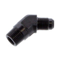 Fragola -6AN x 3/8 NPT 45 Degree Adapter - Black
