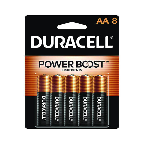 DURACELL COPPERTOP AA BATTERIES CLAMSHELL OF 8