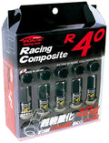 Project Kics 12X1.25 Black R40 Lug Nut - Single