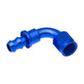 04 90 DEGREE AN/JIC HOSE END PUSH LOCK BLACK