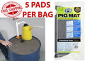 PIG UNIVERSAL LIGHTWEIGHT ABSORBENT DRUMTOP PAD 22IN DIAMETER 5/PACKAGE