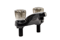 RV LAVATORY FAUCET W/SMOKED ACRYLIC KNOBS BLACK