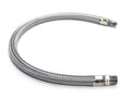 18IN S.S. BRAIDED LEADER HOSE (1/4IN M TO 1/4IN M NPT SWIVEL)