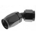 08 45 DEG FEMALE ALUMINUM HOSE END NONSWIVEL CLEAR