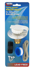 WATER INLET 23/4IN METAL FLANGE ALUM FINISH LEADFREE CARDED