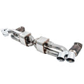 AWE Performance Exhaust and High-Flow Cat Sections for Porsche 991.2 Turbo - With Chrome Silver Quad Tips