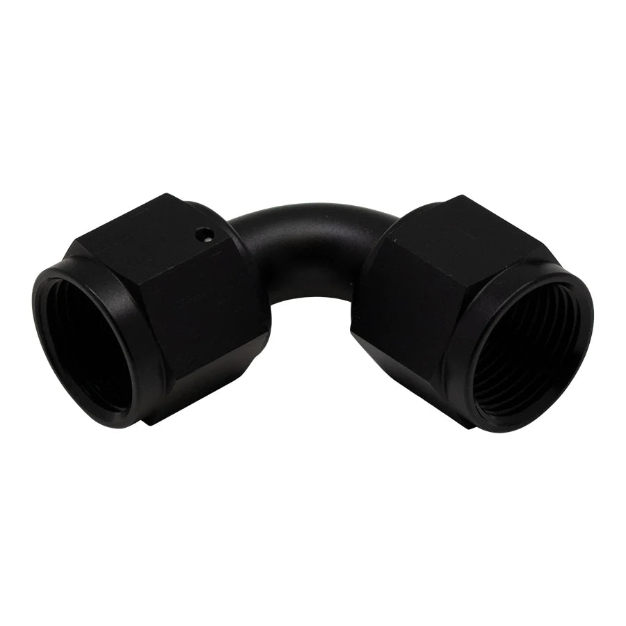 DeatschWerks 8AN Flare Female Swivel 90-degree to 8AN Flare Female Swivel 90-degree anodized DW titanium