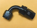 Russell Performance -8 AN Black 90 Degree Full Flow Hose End