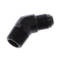 Fragola -8AN x 1/2 NPT 45 Degree Adapter - Black