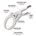 PERFORMANCE TOOL 11 IN. LOCKING OIL FILTER PLIERS