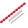 Countersunk Bolt Kit Red 10pk