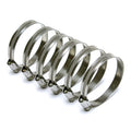 HPS Performance Stainless Steel Embossed Hose Clamps SAE 40 6pc Pack 2 - 3 (51mm-76mm)