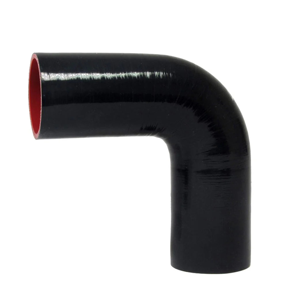 HPS Performance 7/16 ID High Temp 4-ply Reinforced Silicone 90 Degree Elbow Coupler Hose Black (11mm ID)