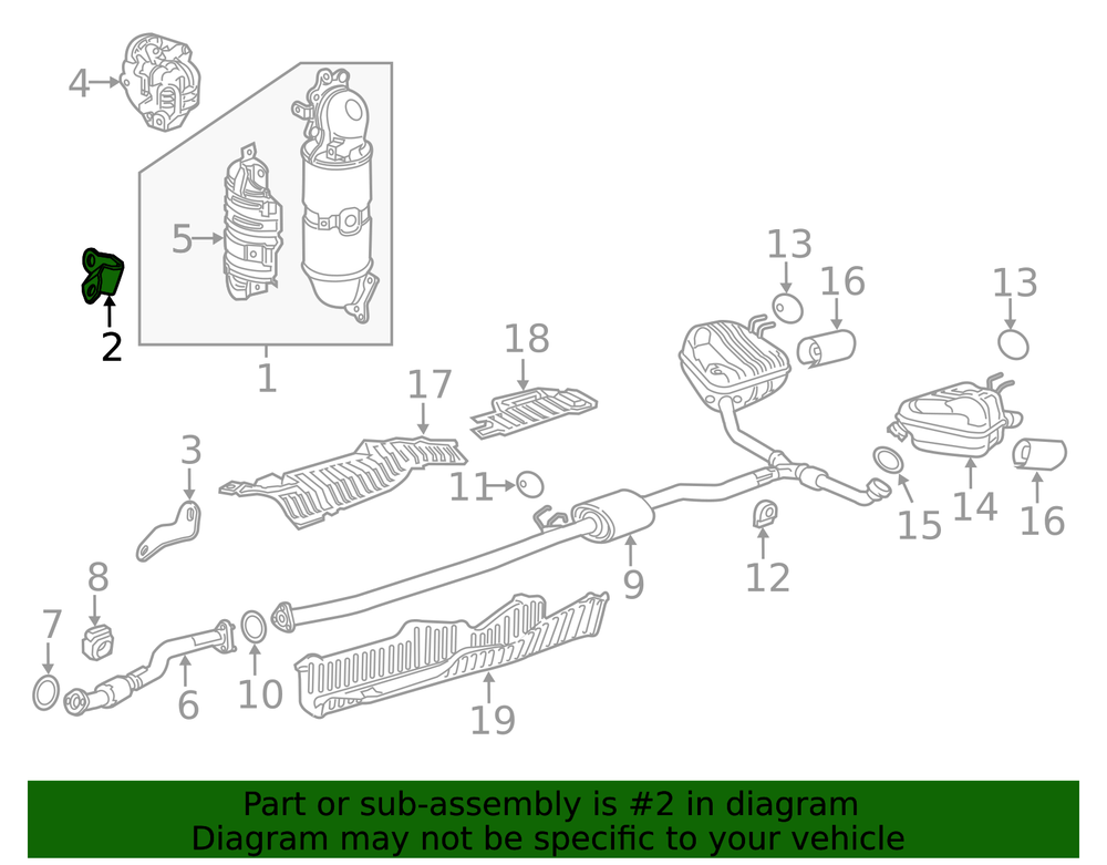 Genuine Honda Converter Stay (R) Bracket - Civic / Accord / CR-V