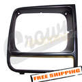 Black Right Headlight Bezel for 1997-2001 Jeep XJ Cherokee Crown Automotive