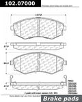 Centric C-TEK Semi-Metallic Brake Pads w/Shims - Front