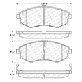 Centric C-TEK Semi-Metallic Brake Pads w/Shims - Front