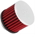 K&N 1.75in Flange ID x 3in OD x 2.5in H Chrome Finish Rubber Base Crankcase Vent Filter