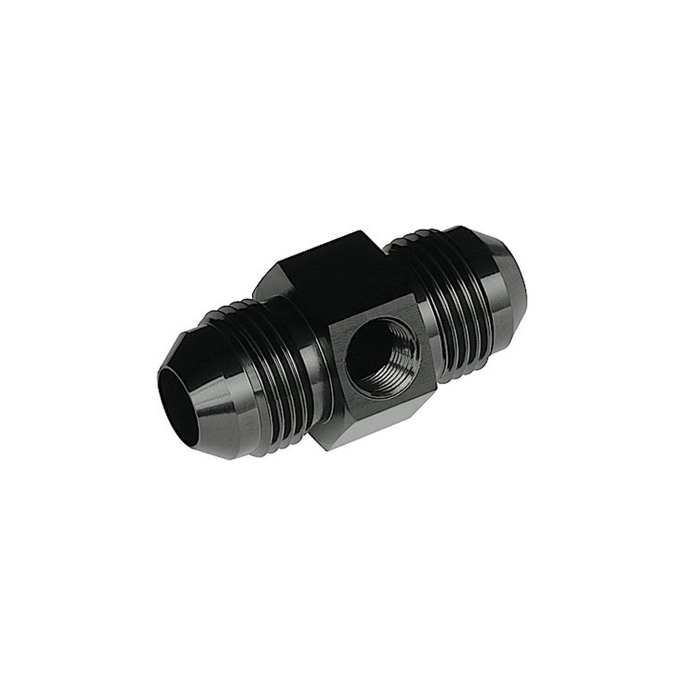08 MALE TO 08 MALE AN/JIC WITH 1/8 NPT IN HEX BLACK