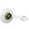 FLUSHER WATER FLANGE W/BRASS VALVE POLAR WHITE