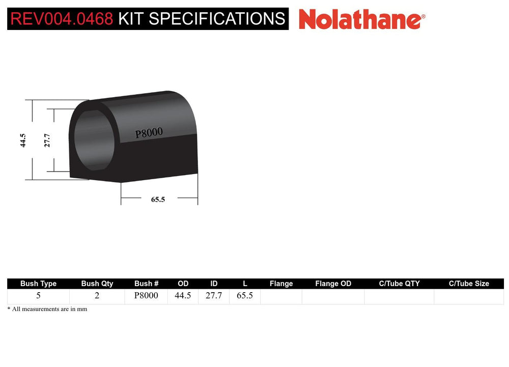 FRONT SWAYBAR BUSHINGS FITS LAND ROVER LR3 0509