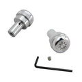 UPR 94-04 Mustang Scalloped Headlight Knob w/Bulb Engraving- Satin 1004-19