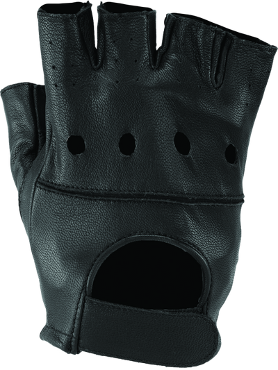 Kuryakyn Leather By River Road Hollister Shorty Gloves Black - Large
