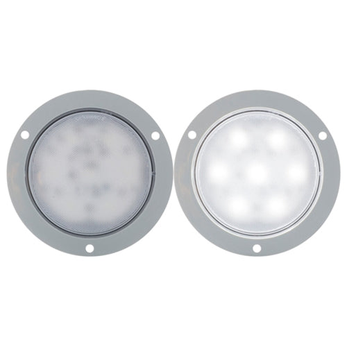 4' RND DOME LIGHT;7 LED;FLNG MT;.18