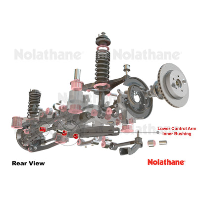 Control arm - lower inner bushing 2 Bushings 2 Tubes Grease