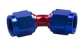 08 FEMALE TO FEMALE AN/JIC FLARE SWIVEL COUPLING 45 DEG RED&BLUE