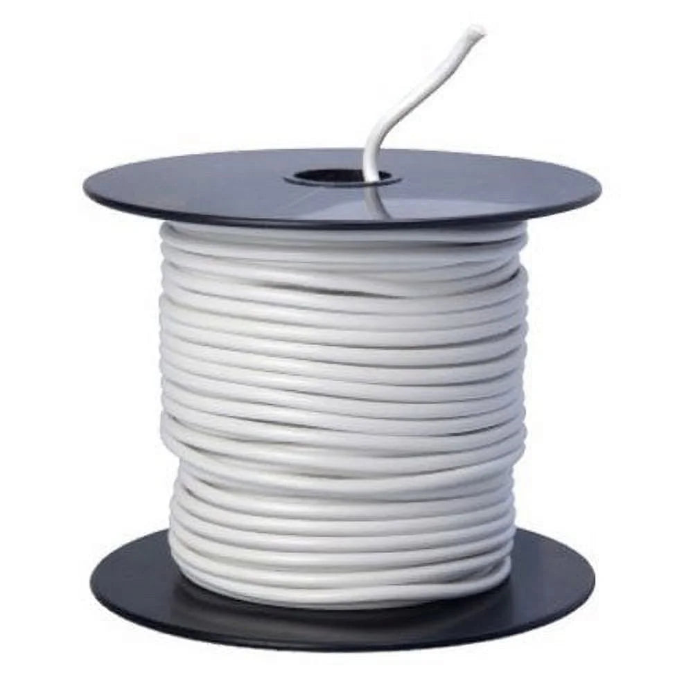 WHITE 14 GAUGE GPT PRIMARY WIRE 100FT SPOOL